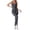 Grey, variant on Women's Fashion Threaded Seamless Fitness Yoga Jumpsuit - Soft Stretchy Material, Top Bust/Pants Waist Sizing, S-XXL - Late Spring/Summer/Early Fall