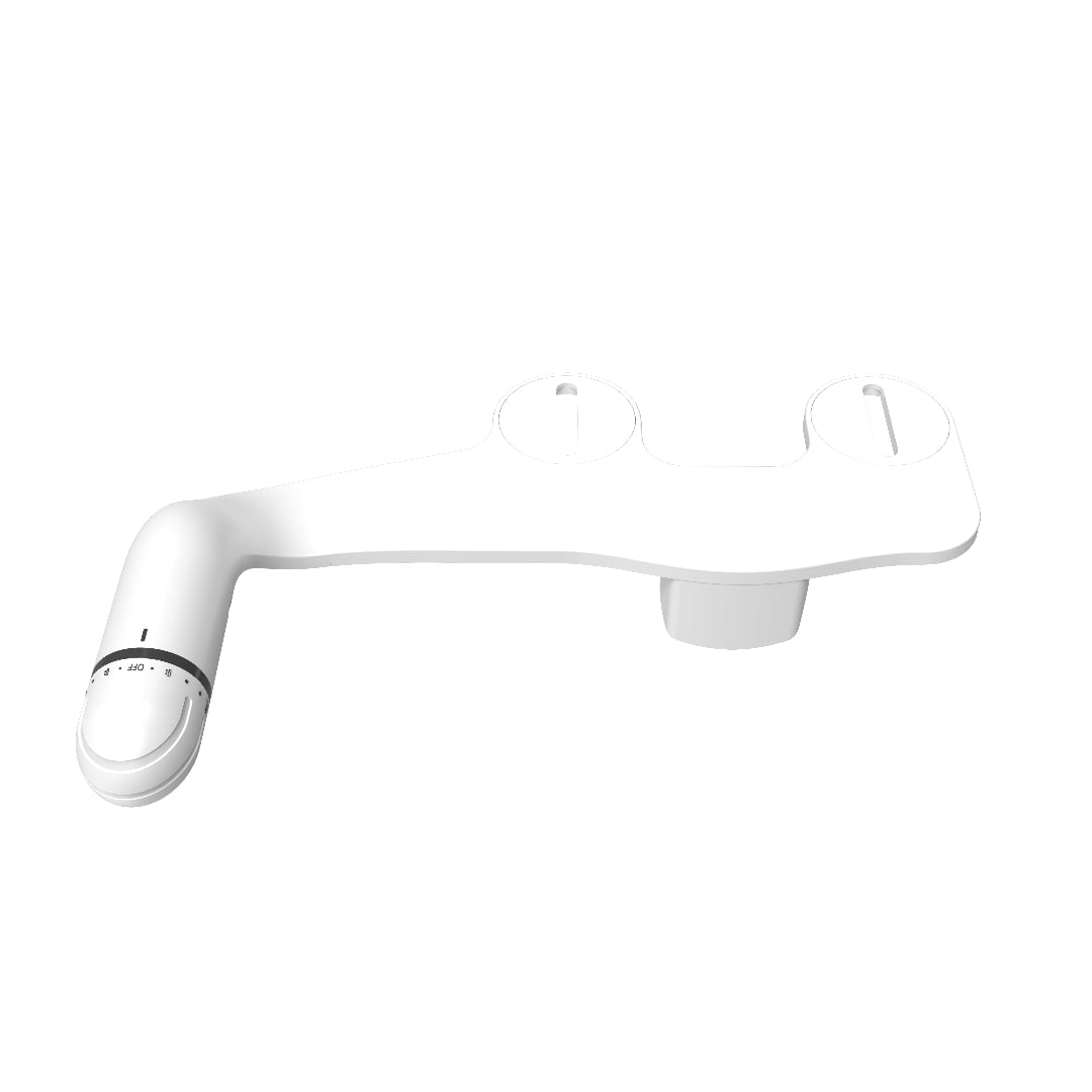 Mainstays  Dual Nozzles Bidet Attachments with Self Cleanig Daisy White, Slim Size