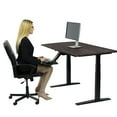 thumbnail image 2 of Uncaged Ergonomics (RUBBK) Rise Up Electric Height Adjustable Sit/Stand Desk, with Real Bamboo Desktop, Memory, Dual Motors (Black Bamboo Top/Black Frame), 2 of 5