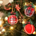 thumbnail image 5 of Matsuzay 3 piezas de bolas colgantes de árbol de Navidad hechas a mano de punto bolas de hilo de árboles de Navidad suministros de adorno colgante Kits de decoración para fiestas No.02 Matsuzay HA007790-02B, 5 of 5