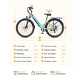 thumbnail image 5 of Actbest Core ST 26" Electric Bike for Woman, 500W Motor, 48V 10.4Ah Battery, 7-Speed, Front Suspension, LCD Display, Wide Saddle, Mountain E-Bike for Adults, Candy Colors, 5 of 6
