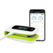 Rechargeable Pulse Oximeter Fingertip,SmileCare Blood Oxygen Meter Finger Oximeter,Bluetooth Oxygen Monitor with Free App iOS & Android