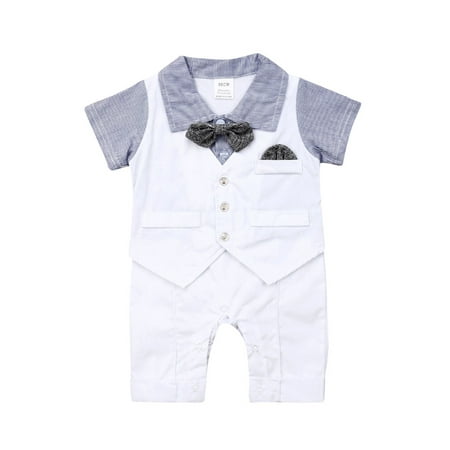 

Ma&Baby Newborn Baby Boy Party Gentleman Clothes Romper Jumpsuit Bodysuit Outfit Suit