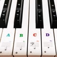 thumbnail image 1 of Piano Keyboard Stickers for 88/61/54/49/37 Key, Bold Large Letter Piano Stickers for Learning, Removable Piano Keyboard Letters, Notes Label for Beginners and Kids, Multicolor, 1 of 5