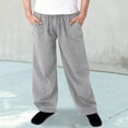 thumbnail image 4 of Mens Lounge Pants Men's Summer Fashion Drawstring Elastic Solid Color Loose Casual Trousers, 4 of 9