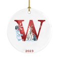 thumbnail image 1 of YHAIOGS Easter Tee Christmas Pendant Decoration Christmas Tree Car Round Acrylic Pendant Christmas Snowman 26 Letter Decorations Christmas Party Decorations 1pc, 1 of 5