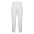 thumbnail image 5 of Fashion YLSDY Mens Jogging Pants Baggy Casual Solid Color Sweatpants Stretch Elastic Waist Drawstring Sport Pants with Pockets White 8-10, 5 of 5