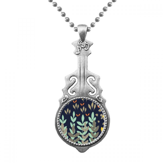 Leaf Branch flor planta pintura Colgante Joyería Música Guitarra Torque Star Moon Unbranded M