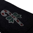 thumbnail image 4 of Sparkles Home  Rhinestone Candy Cane Hand Towel Gray, 4 of 5