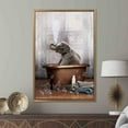 thumbnail image 2 of Animal Artwork, Elephant Wall Decor, Elephant Bathroom Canvas Art, Bathtub Elephant Art, Bathroom Poster, Cute Elephant Poster, Canvas Wall Decor - White Framed, 2 of 6