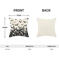 thumbnail image 5 of Halloween Pillow Covers 18 x 18 Inch Set of 2 Black Bats Throw Pillows Outdoor Decorative Holiday Happy Halloween Pillowcases Linen Cushion Cases for Farmhouse Home Bed Sofa Couch, 5 of 6