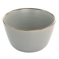 thumbnail image 5 of Elama Louis 16 Piece Stoneware Dinnerware Set in Matte Slate with Gold Rim, 5 of 9