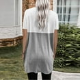thumbnail image 6 of gakvbuo Short Sleeve Tunic Tops For Women To Wear With Leggings Summer Tops Round Neck Blouse T-Shirt Pullover Long Dressy With Pockets, 6 of 6