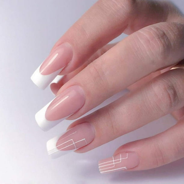 Puntas de uñas transparentes, 400 piezas de uñas postizas acrílicas con estuche de almacenamiento, 10 tamaños de uñas postizas largas para salones de uñas de dama y arte de uñas DIY en el ho