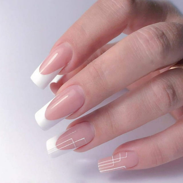 Puntas de uñas transparentes, 400 piezas de uñas postizas acrílicas con estuche de almacenamiento, 10 tamaños de uñas postizas largas para salones de uñas de dama y arte de uñas DIY en el ho