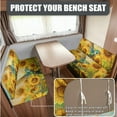 thumbnail image 4 of FOR U DESIGNS Hummingbird Sunflower Pattern 3 pcs RV Dinette Cushion Covers with Pillowcase, Elastic Camper Seat Covers Dinette Booth Comfortable Furniture Protector for RV Camper Car Bench, 4 of 8
