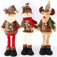 thumbnail image 2 of Big Clearance! Super Cute Christmas Plush Toys Long Leg Sitting Santa Clause Snowman Reindeer Dolls Decorations, 2 of 5