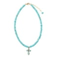 thumbnail image 5 of Blue Turquoise on the Cross Pendant Necklace, 5 of 5