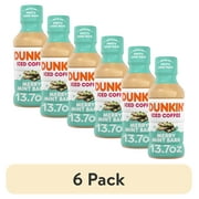 (6 pack) Dunkin' Merry Mint Bark Iced Coffee Single Bottle, 13.7 fl oz