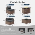 thumbnail image 2 of Clouddwell 8 Piece Outdoor Patio Furniture Set with 44" Fire Pit Table, Wicker Rattan Patio Sectional Sofa Set (Grey), 2 of 2
