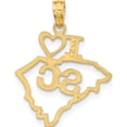 thumbnail image 3 of 10K Solid South Carolina State Pendant Yellow Gold Material Precious Modern Gorgeous Made for expressing your unique story, 3 of 4