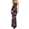 thumbnail image 6 of IROINNID Empire Dress For Women Sleeveless Round Neckline Sexy Maxi Cocktail Evening Party Flowy Backless Long Dress Cross-back Graphic Prints Dress, 6 of 7