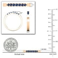thumbnail image 3 of Dazzlingrock Collection Round Blue Sapphire 7 Stone Stackable Wedding Band for Women (Color Blue, Clarity Highly Included) in 10K Rose Gold, Size 6, 3 of 4