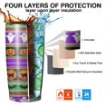 thumbnail image 7 of 20oz Tumblers Halloween Striped Icons Pattern Stainless Steel Vacuum Insulated Double Wall Travel Tumbler Cups Mug with Lid and Straw,Cleaning Brush for Cold & Hot Drinks, 7 of 7