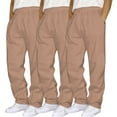 thumbnail image 2 of TOWED22 Baggy Sweatpants Men Athletic Workout Cargo Pants Casual Wide Leg Open Bottom Straight Leg Joggers with Pockets(Coffee,XL), 2 of 4