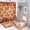 style-934, variant on Shower Curtain 4 Piece Set Orange And White Checkered Bathroom Sets with Shower Curtain And Rugs 4 Piece Modern Geometric Bathroom Decor Sets for Bathroom Decor 72inch X 72inch