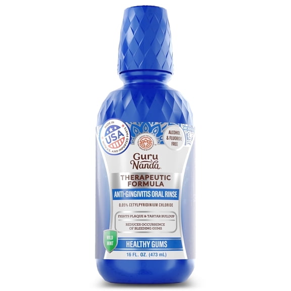GuruNanda Healthy Gums Antigingivitis Mouthwash, Alcohol-Free, 16 fl oz