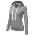 thumbnail image 1 of WEAIXIMIUNG Fall Sweatshirts for Women Oversized Women's Solid Color Loose Hooded Drawstring Pocket Hoodie, 1 of 3