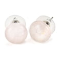 thumbnail image 1 of Nvzi Pendientes de piedra natural personalizados, pendientes de cuentas de pan de piedra de cristal natural Pendientes de cuentas de Mantou de cristal de temperamento simple (rosa), 1 of 5