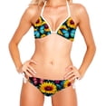 thumbnail image 2 of Starry Sky Sunflower Butterfly Detachable Sponge Adjustable Strap Bikini Set Swimsuit Two-Pack Swimming Suits - Beach Vacation Swimwear, 2 of 6