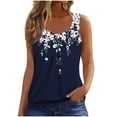 thumbnail image 2 of Ailaofu Womens Tank Tops Summer Sleeveless Blouse V Neck Casual Loose Fit Tunic Shirt, 2 of 5