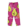 thumbnail image 4 of Disketp Pink Green Avocado Print Women'S Comfy Pajama Pants Casual Drawstring Palazzo Lounge Wide Leg Pants, 4 of 9