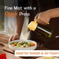 thumbnail image 5 of KORALAKIRI 2 in 1 Oil Sprayer for Cooking, 16oz/470ml Glass Food-grade Olive Oil Spray Bottle Dispenser Mister Spritzer with Pourer for Kitchen, Salad, Frying, BBQ (Black & Orange), 5 of 7