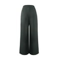 thumbnail image 4 of Delayuji Pants For Women Suit Pants Business Pants Casual Wide Leg Pants High Waisted Ladies Lightweight Work Pant With Pockets Spring Outfit, 4 of 5