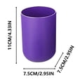 thumbnail image 4 of Bathroom Accessory Set, Gaqring 6-Piece Plastic Bath Organizer, Purple Lotion Dispenser Toothbrush Holder Soap Dish Trash Can Toilet Brush, 4 of 7