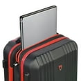 thumbnail image 3 of Olympia U.S.A. Apache 3-Piece Expandable Hardcase Luggage Set with Spinner Wheels, Black/Red, 3 of 10