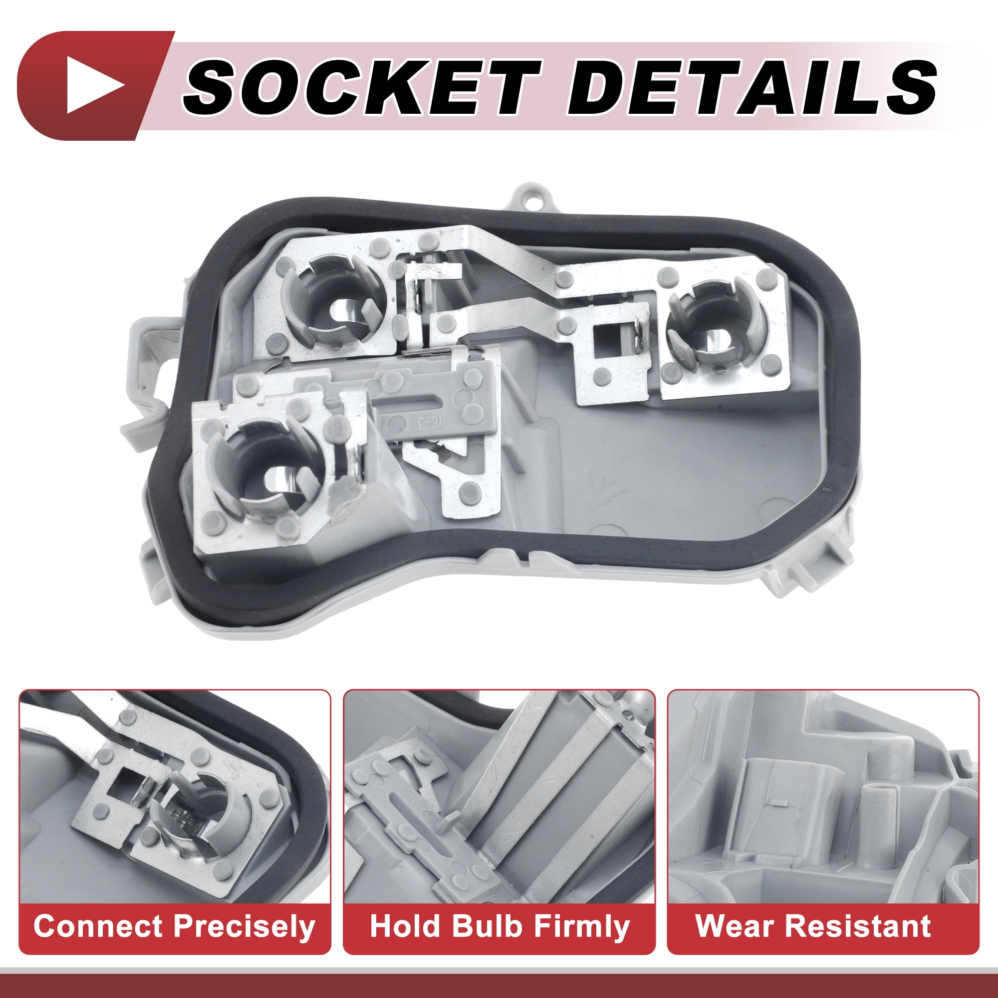 Unique Bargains Left Taillight Socket for Audi A4 B7 8E Avant 2005-2008 8E9945257B