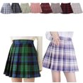 thumbnail image 1 of Uccdo Girls Plaid Pleated Skirt with Shorts School Girls Uniform Mini Skirts High Waist A-Line Tennis Skorts 2-12 Years, 1 of 3