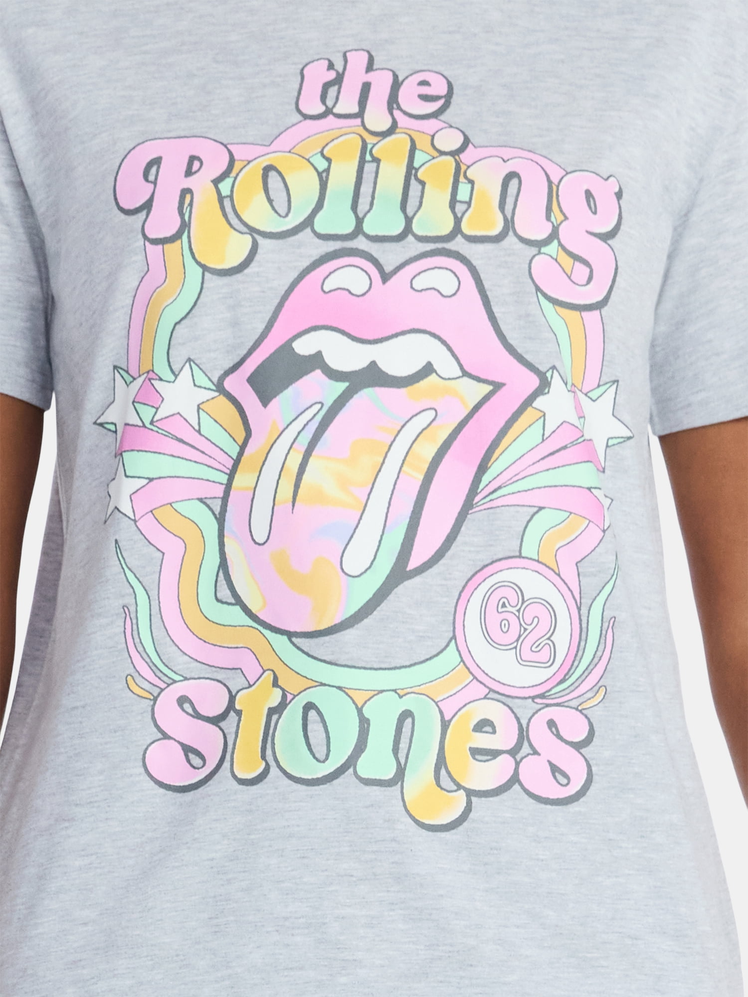 The Rolling Stones Women's Graphic Tee with Short Sleeves, Sizes