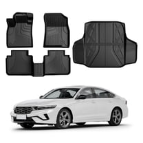 DIKSOAKR Fit for Honda Accord 2023-2025 All Weather Floor Mats and Cargo Liner (Include Hybrid) Custom Fit TPE Rubber Floor Liner 1st & 2nd Row &Trunk Mat Full Set Car Floor Mats