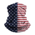 thumbnail image 2 of Helii UPF 50+ American Flag Face Mask Neck Gaiter – Cooling Dust Balaclava for Men Women, Breathable USA Flag Outdoor Mask for Fishing Hiking Red,One Size, 2 of 6