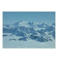 thumbnail image 3 of Mountain Cutting Board, Snowy Summit of Alps over the Clouds Scenery at Winter Wilderness in the Nature, Decorative Tempered Glass Cutting and Serving Board, Small Size, White Blue, by Ambesonne, 3 of 5