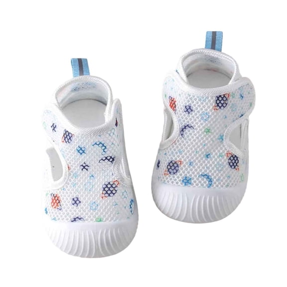 GPOECD Toddler Walking Shoes Summer Arrival Baby Walking Shoes Mesh Soft Sole Unisex for 1-3 Years Breathable Mesh Shoes for Boys Light Blue,15