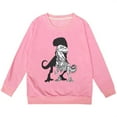thumbnail image 1 of PMVFHDE Liquidation Mode Enfant Chandails à Capuchon & Chandails en Molleton Mode Enfant Personnalité Décontractée Ample Imprimé Col Rond Sans Capuche Manches Longues Chandail en Molleton Rose,150, 1 of 2