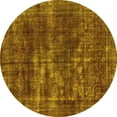 thumbnail image 1 of Ahgly Company Indoor Round Oriental Yellow Industrial Area Rugs, 3' Round, 1 of 4