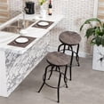 thumbnail image 6 of Pemberly Row 27.2" Adjustable Metal Bar Stools in Brown (Set of 2), 6 of 9